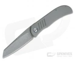 Burger Custom LEXK SFL Acid Washed M390 Sheepsfoot Titanium Frame Lock Top Flipper