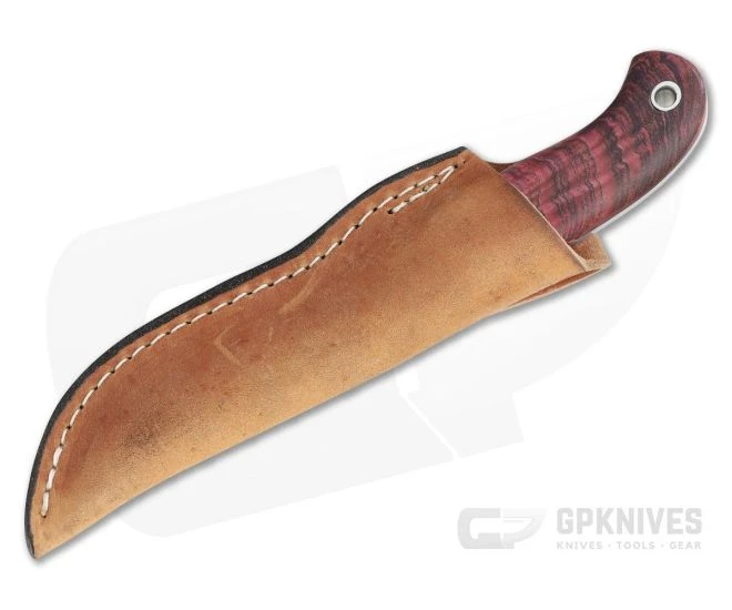 Mike Irie Model 110 Drop Point CPM-154 Micarta Bolstered Stabilized Dyed Maple Burl 4272 - Image 2