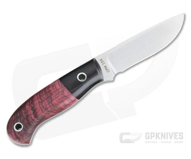 Mike Irie Model 110 Drop Point CPM-154 Micarta Bolstered Stabilized Dyed Maple Burl 4272 - Image 3