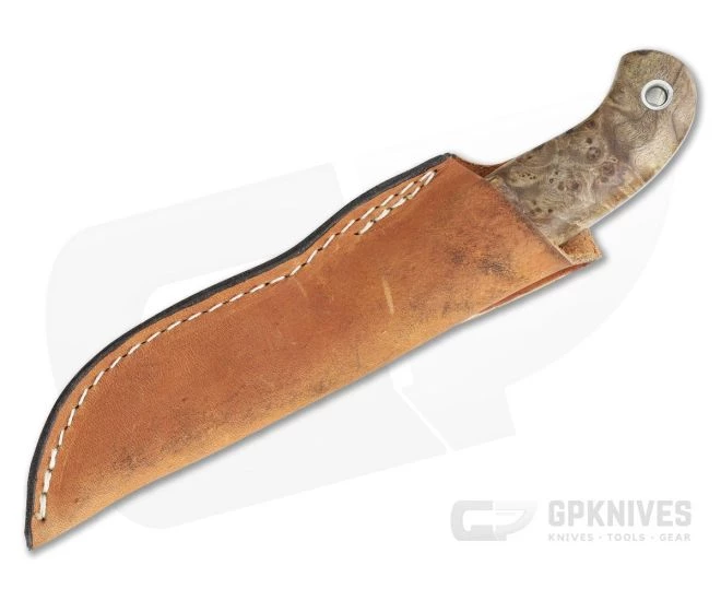 Mike Irie Model 110 Spear Point CPM-154 Micarta Bolstered Stabilized Dyed Maple Burl 4275 - Image 2