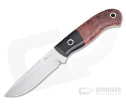 Mike Irie Model 110 Spear Point CPM-154 Micarta Bolstered Stabilized Dyed Maple Burl 4278