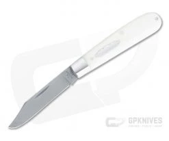 T.A. Davison Custom Smooth White Bone Acid Washed A2 Clip Point Slip Joint 4281