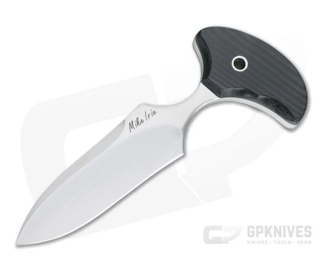 Mike Irie Version 3 Single Edge Push Dagger CPM-154 Black Linen Micarta 4291