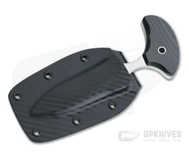 Mike Irie Version 3 Single Edge Push Dagger CPM-154 Black Linen Micarta 4291 - Image 2