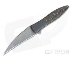 Brad Zinker Custom Flarehawk LLF Stonewashed CPM 154 Zirc Bolsters Copper Snakeskin FatCarbon Flipper 4298