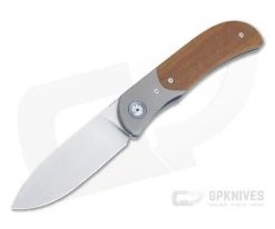 Burger Custom LEXK Plus Satin M390 Bolstered Natural Micarta Titanium Liner Lock Top Flipper