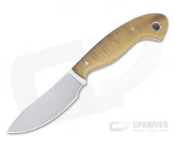 Camerer Knives Custom Little "B" Drop Point Forged W2 Aged Canvas Micarta Fixed Blade 4345