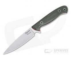 Camerer Knives Custom Small Game Getter Elmax Green Linen Micarta Fixed Blade 4347