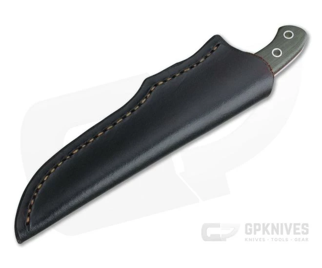 Camerer Knives Custom Small Game Getter Elmax Green Linen Micarta Fixed Blade 4347 - Image 2