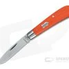 T.A. Davison Custom Orange G10 Satin CTS-XHP Clip Point Slip Joint 4364