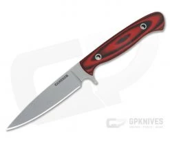 Camerer Knives Custom Small Game Getter Elmax Red/Black G10 Fixed Blade 4375