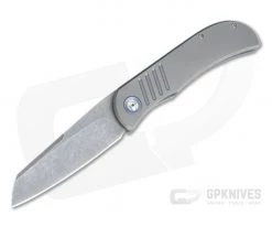 Burger Custom LEXK SFL Acid Wash M390 Sheepsfoot Titanium Frame Lock Top Flipper
