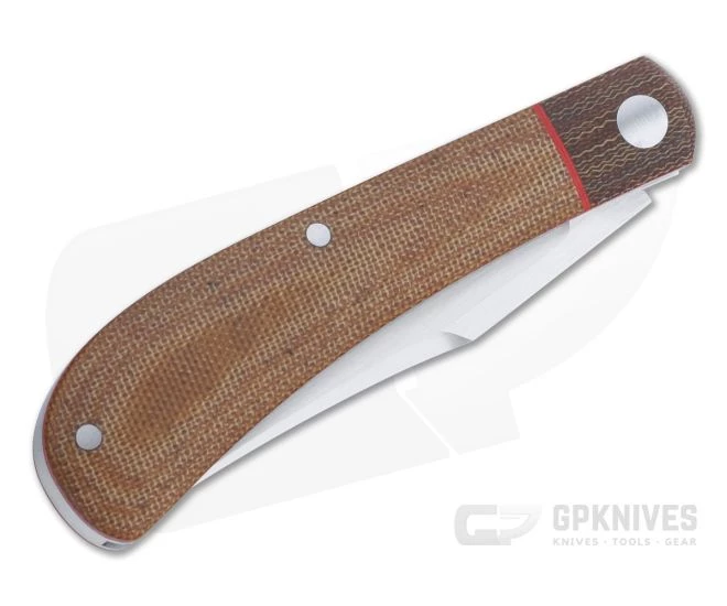 Enrique Pena Custom Lanny's Clip Slip Joint Bolstered Natural Canvas Micarta 4402 - Image 2