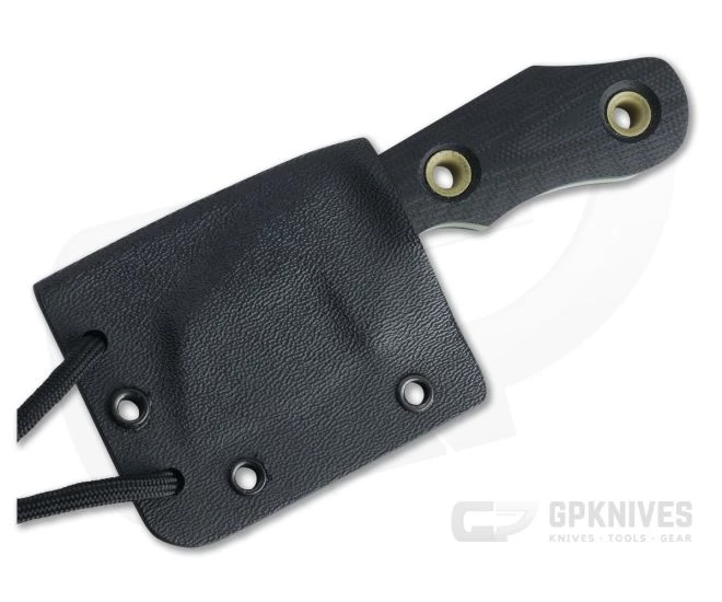 Sakman Knives Cleaver Neck Knife Blasted N690 Black/Toxic G10 Fixed Blade 4409 - Image 2