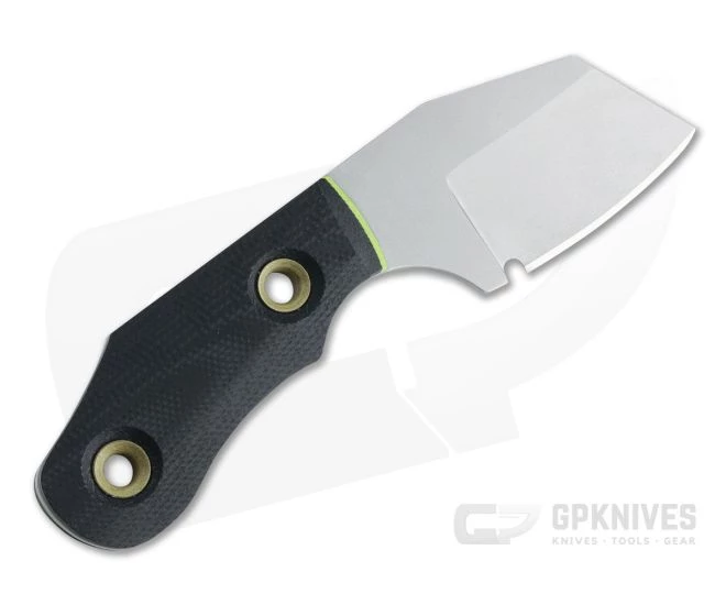 Sakman Knives Cleaver Neck Knife Blasted N690 Black/Toxic G10 Fixed Blade 4409 - Image 3
