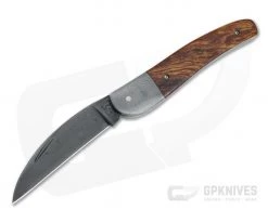 Chuck Hawes Custom Wharncliffe Whittler Ladder Damascus Desert Ironwood Slip Joint Folder 4412