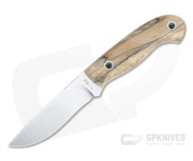 Mike Irie Model 110 Drop Point CPM-154 Stabilized Spalted Maple Fixed Blade 4425