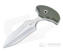 Mike Irie Version 2 Push Dagger CPM-154 Green Canvas Micarta Fixed Blade 4444