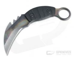Mick Strider Custom PS Karambit Strike Plate Titanium Carbon Fiber Fixed Blade Knife 4449