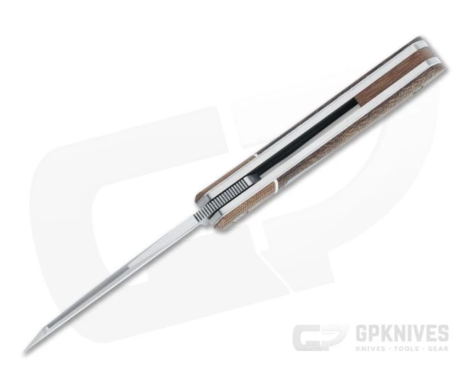 Enrique Pena Custom Front Flipper Raptor Bolstered Burlap Micarta Folder 4453 - Image 3