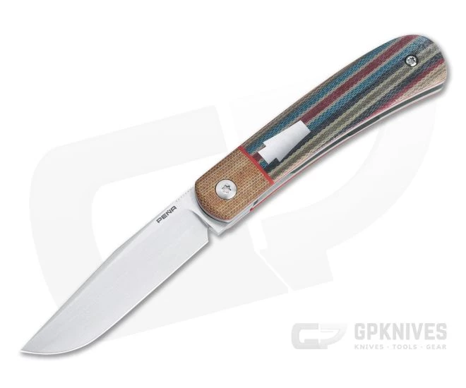Enrique Pena Custom Front Flipper Trapper Bolstered Navajo Blanket Crosscut G-carta Folder 4458