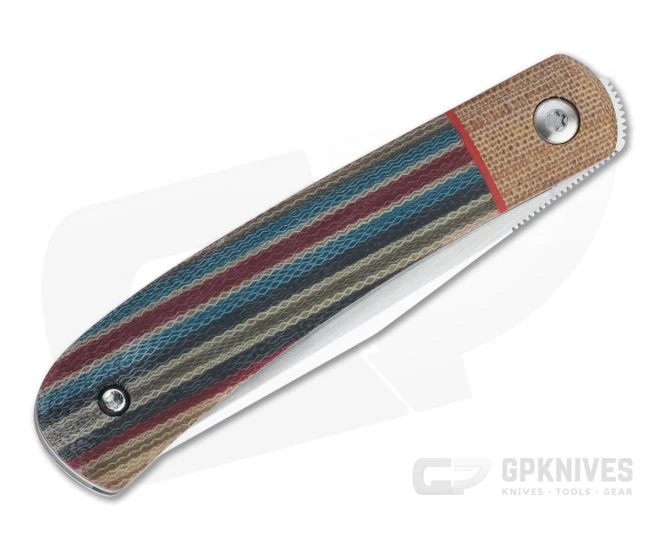 Enrique Pena Custom Front Flipper Trapper Bolstered Navajo Blanket Crosscut G-carta Folder 4458 - Image 2