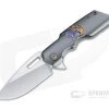 Attn2Detail Medium Mark I Drop Point Satin S45VN Zirconium Moku-Ti Skull Titanium Flipper 4462
