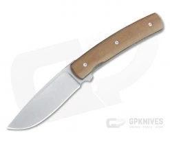 Brad Zinker FR LLF Stonewashed CPM-154 Natural Canvas Micarta Liner Lock Flipper 4466