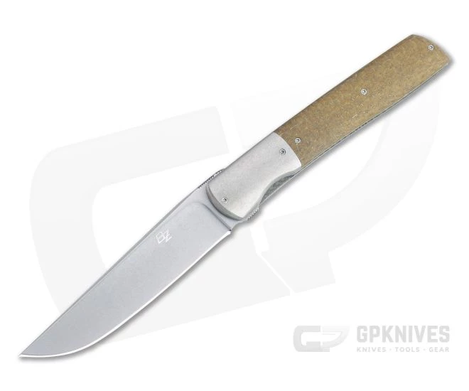 Brad Zinker Slim Stretch Urban Trapper LLF Stonewashed CPM-154 Bolstered Thunderstorm Kevlar Front Flipper 4469