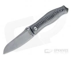 Alan Folts Utility Sheepsfoot Stonewashed CPM154 Carbon Fiber Liner Lock Folder 4482