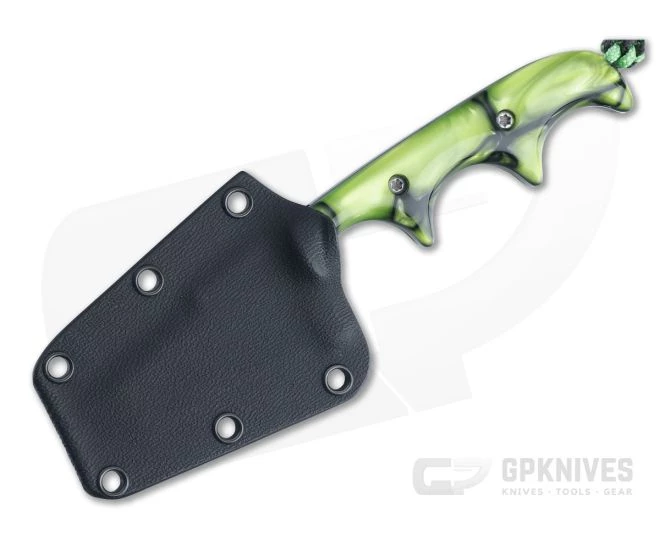 Alan Folts Minimalist Tanto Two-Tone Acid Wash CPM-154 Toxic Green Kirinite Fixed Blade 4490 - Image 2