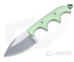 Alan Folts Minimalist Spear Point Two-Tone Stonewashed CPM-154 Glow Kirinite Fixed Blade 4493