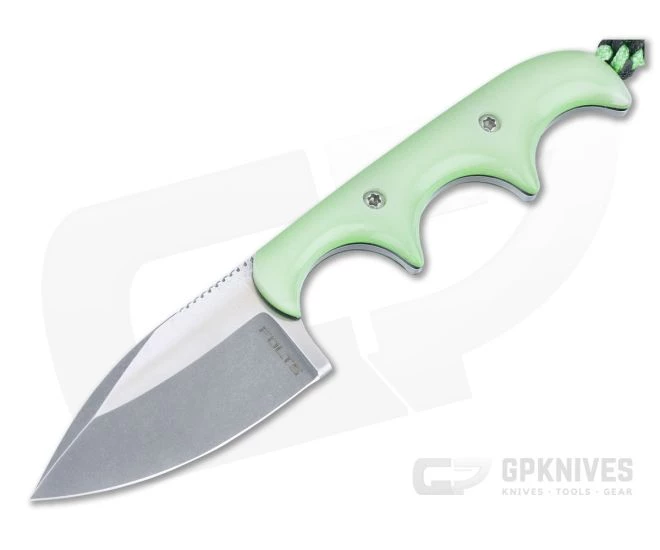 Alan Folts Minimalist Spear Point Two-Tone Stonewashed CPM-154 Glow Kirinite Fixed Blade 4493