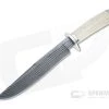 Bill Miller Custom Large Fighter Carbon Damascus Smooth Sambar Stag Fixed Blade 4535