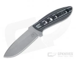 Tom Krein K9 Model 6 Drop Point Stonewashed D2 Blasted Gray/Black G10 Fixed Blade 4572