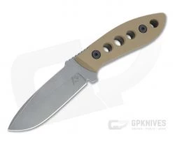 Tom Krein K9 Model 6 Drop Point Stonewashed D2 Blasted Tan G10 Fixed Blade 4573