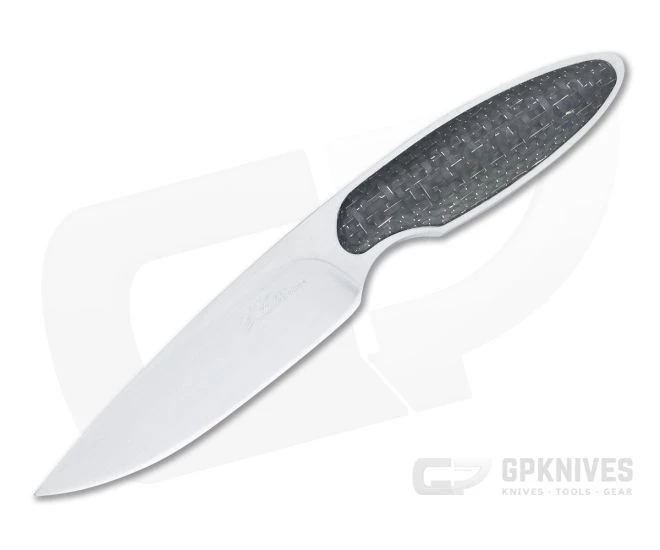 JD Van Deventer Custom V1 Neck Knife 12c27 Lightning Strike Carbon Fiber Fixed Blade 4598