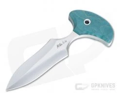 Mike Irie Custom Version 2 Push Dagger CPM-154 Stabilized Blue Maple Fixed Blade 4607