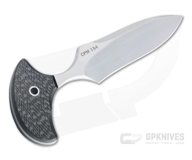 Mike Irie Custom Version 3 Push Dagger CPM-154 Carbon Fiber Fixed Blade 4609 - Image 3