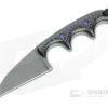 Alan Folts Custom Minimalist Wharncliffe Tumbled CPM-154 Carbon Fiber Fixed Blade Neck Knife 4633