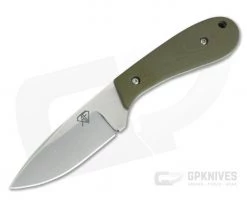 Aaron Frederick Custom Work Horse Drop Point Stonewashed AEB-L Green G10 Fixed Blade Knife 4652
