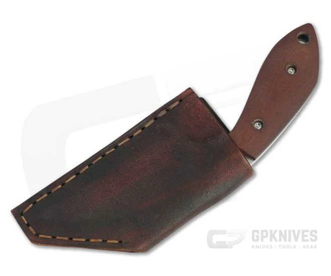 Trash Panda Knives F Off Stonewashed CPM-3V Antique Brown Micarta Fixed Blade Knife 4657 - Image 2