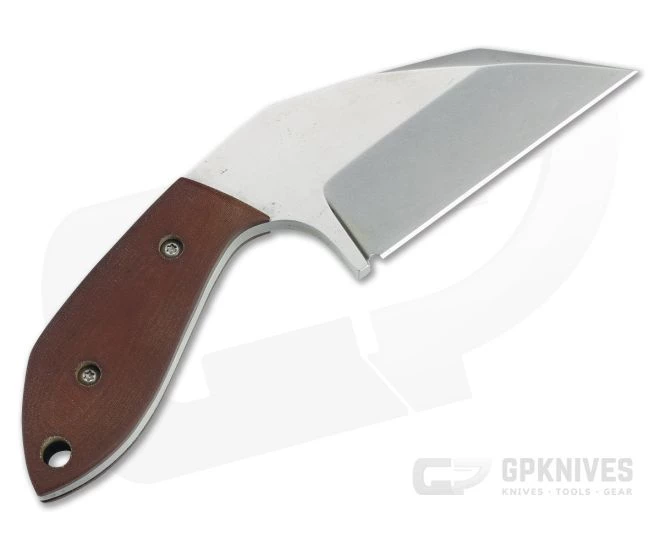 Trash Panda Knives F Off Stonewashed CPM-3V Antique Brown Micarta Fixed Blade Knife 4657 - Image 3