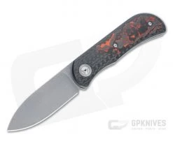 Burger Custom EXK Plus Acid Wash M390 Mars Valley Fatcarbon Inlaid Carbon Fiber Front Flipper 4664