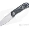 Burger Custom EXK Plus SF Satin M390 Winter Storm Fatcarbon Inlaid Carbon Fiber Front Flipper 4665