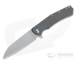 Burger Custom Sierra Acid Wash Elmax Blue Hardware Dark Titanium Frame Lock Flipper 4686