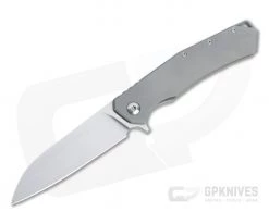 Burger Custom Sierra Satin Elmax Satin Hardware Titanium Frame Lock Flipper 4690