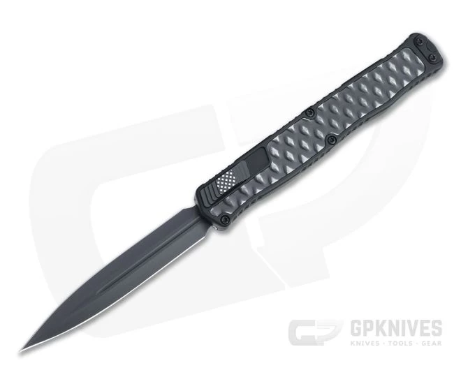 Heretic Custom Cleric II Prototype D/E Black Elmax Textured Metal Inlay OTF Automatic 4723