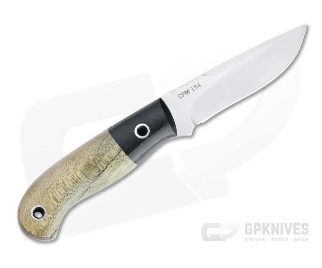 Mike Irie Model 110 Spear Point CPM-154 Bolstered Spalted Maple Fixed Blade 4736 - Image 3