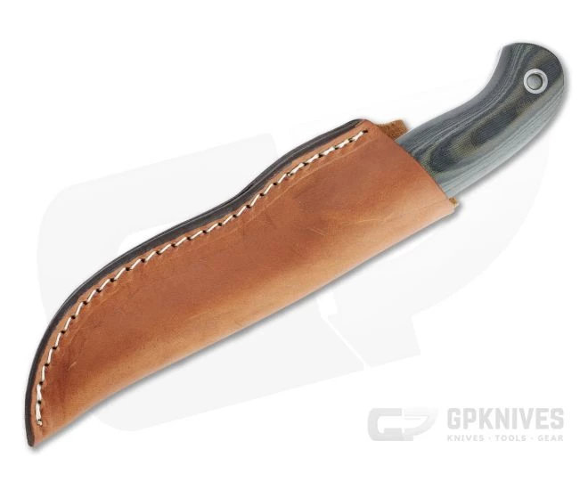 Mike Irie Model 110 Drop Point CPM-154 Green and Black Linen Micarta Fixed Blade 4746 - Image 2